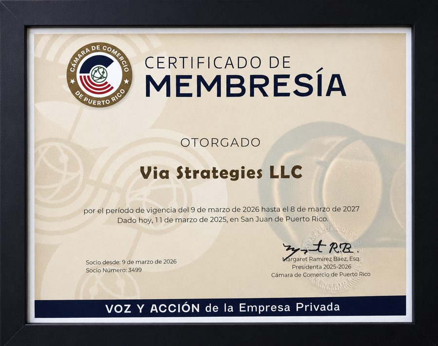 Certificado Cámara de Comercio de Puerto Rico